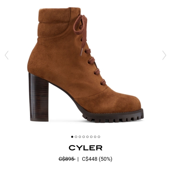 Stuart Weitzman Cyler color block lace up booties - Picture 13 of 13